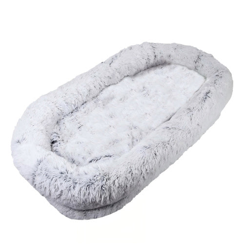Human Dog Bed – Oversized Washable Faux Fur Bed for People & Pets | Petzion