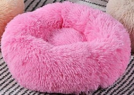 Round Plush Dog Bed – Soft Warm Cat Nest Kennel Mat for Small Pets & Puppies | Petzion