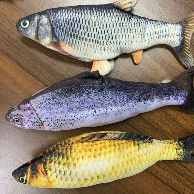 Electric Jumping Fish Cat Toy (Without Catnip) – Realistic Flopping Fish Simulation | Petzion