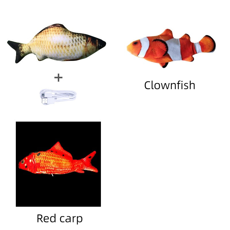 Electric Jumping Fish Cat Toy (Without Catnip) – Realistic Flopping Fish Simulation | Petzion