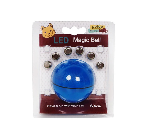 LED Laser Rolling Cat Toy Ball – USB Rechargeable Automatic Smart Pet Toy | Petzion