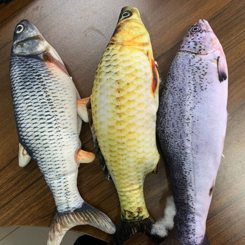 Electric Jumping Fish Cat Toy (Without Catnip) – Realistic Flopping Fish Simulation | Petzion