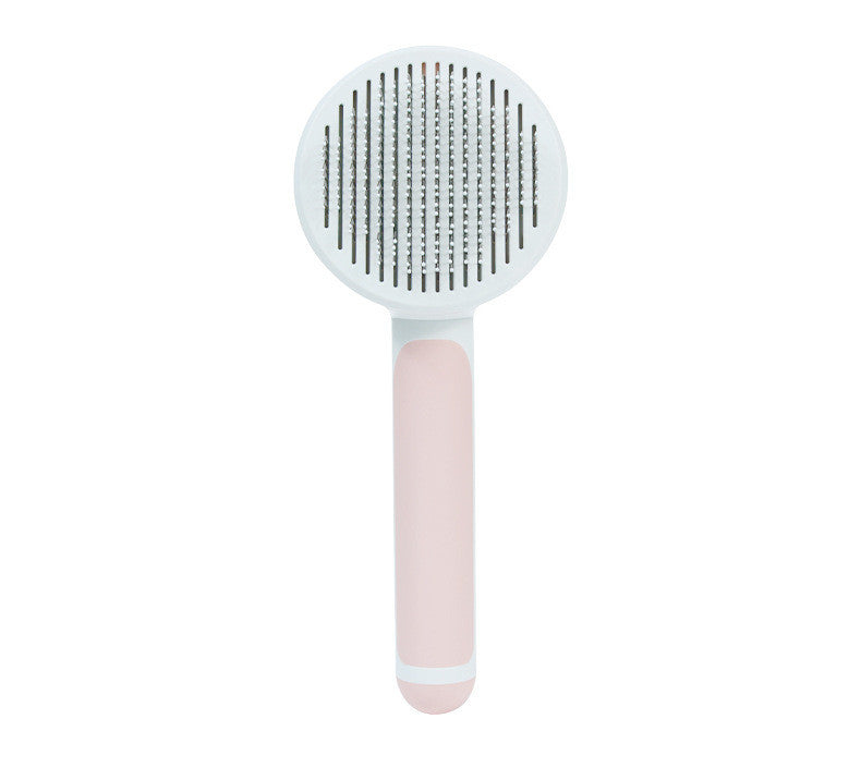 Round Handle Pet Comb – Grooming Brush for Cats & Dogs