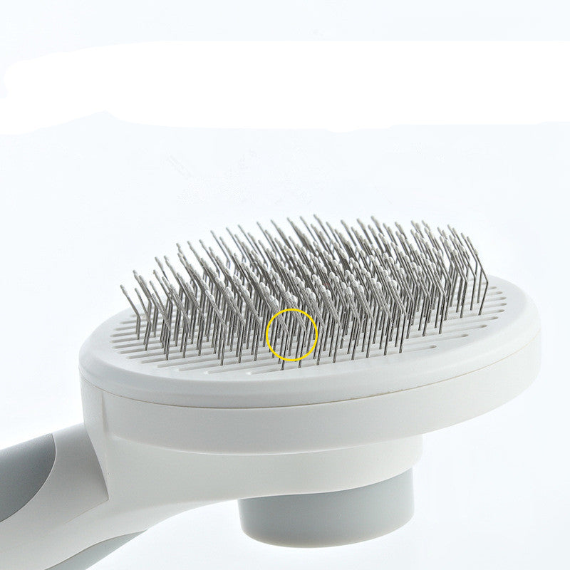 Round Handle Pet Comb – Grooming Brush for Cats & Dogs
