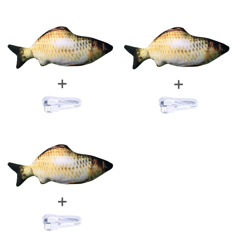 Electric Jumping Fish Cat Toy (Without Catnip) – Realistic Flopping Fish Simulation | Petzion