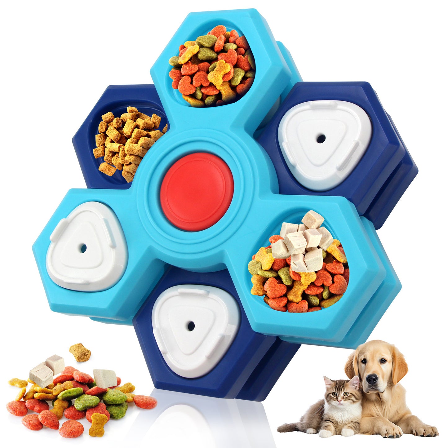 4-Layer Slow Feeder Puzzle Dog Bowl – Interactive Anti-Gulping Eating Game