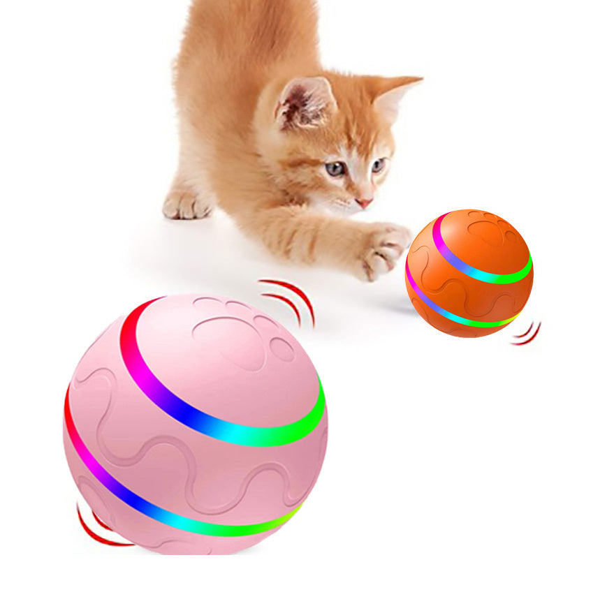 Smart Self-Rotating Cat Ball Toy – USB Rechargeable Automatic Rolling Pet Toy