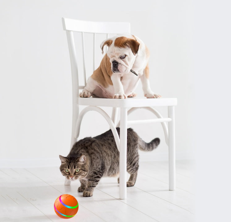 Smart Self-Rotating Cat Ball Toy – USB Rechargeable Automatic Rolling Pet Toy