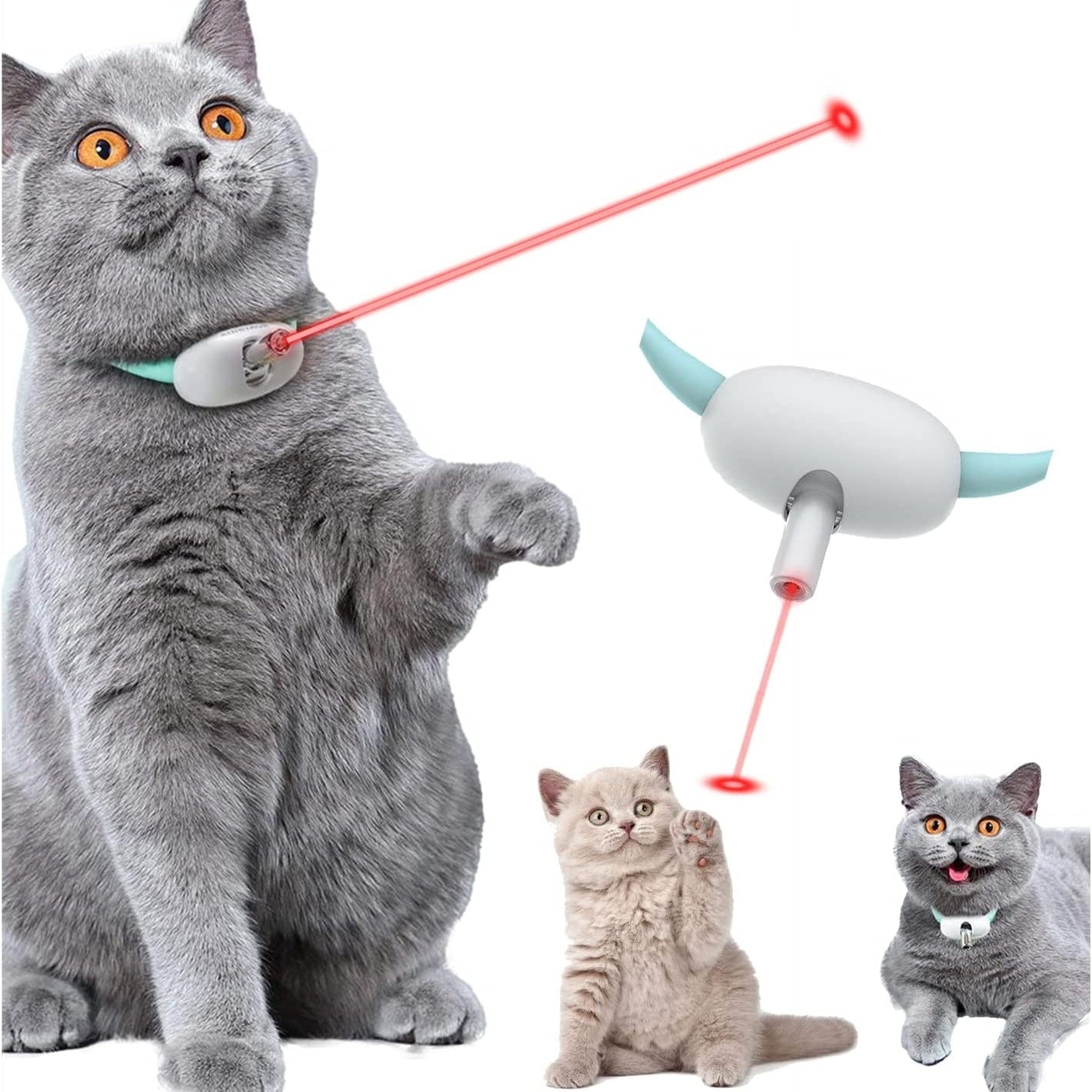Automatic Smart Laser Cat Collar Toy – USB Rechargeable Interactive Pet Trainer