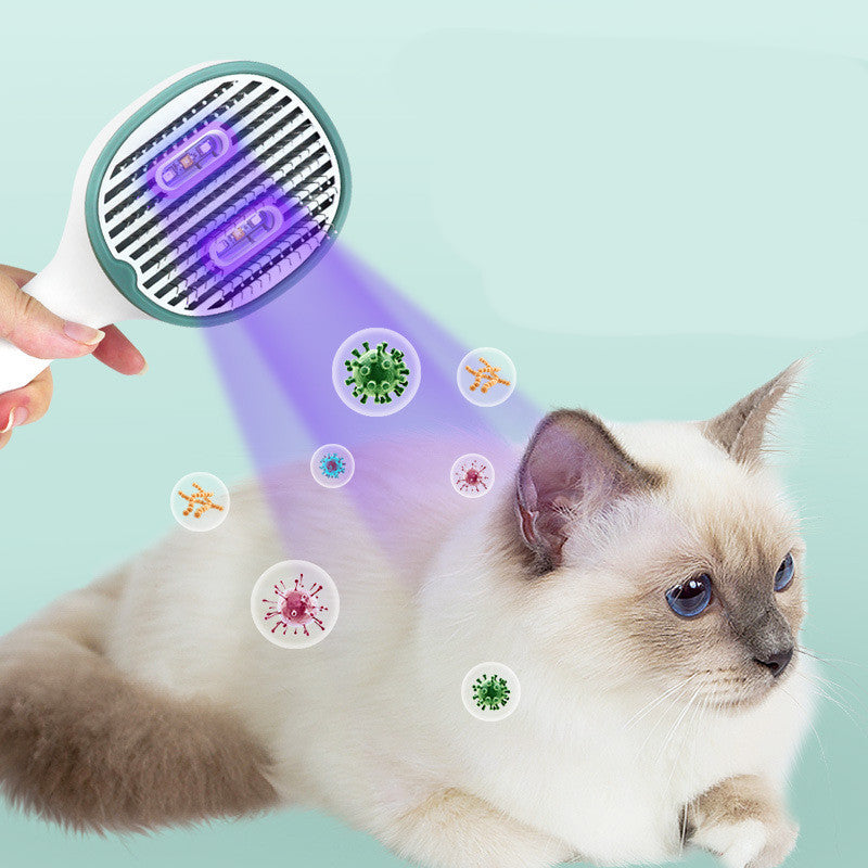 Self-Cleaning Pet Grooming Brush – Hair Remover & Sterilizing Comb for Cats & Dogs